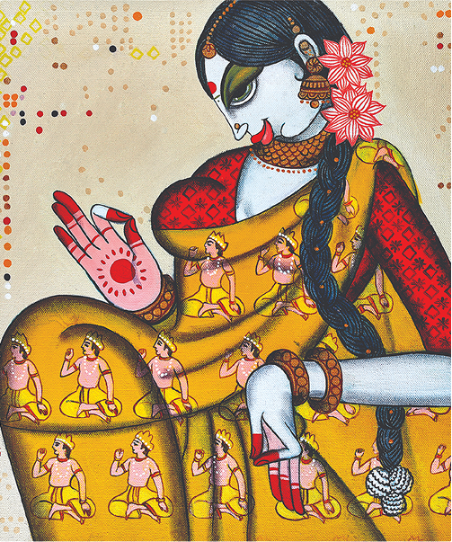 Traditional Indian painting of a woman