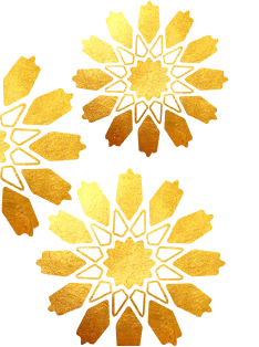 Golden mandala decoration